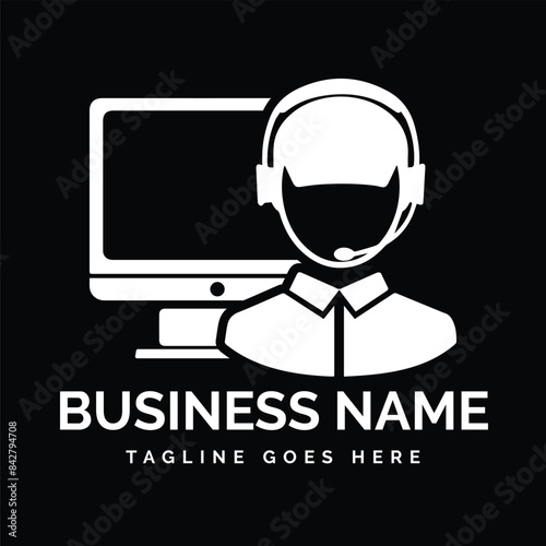 helpline icon logo design illustration 