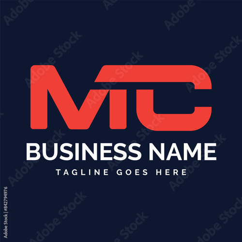 m c latter logo design icon