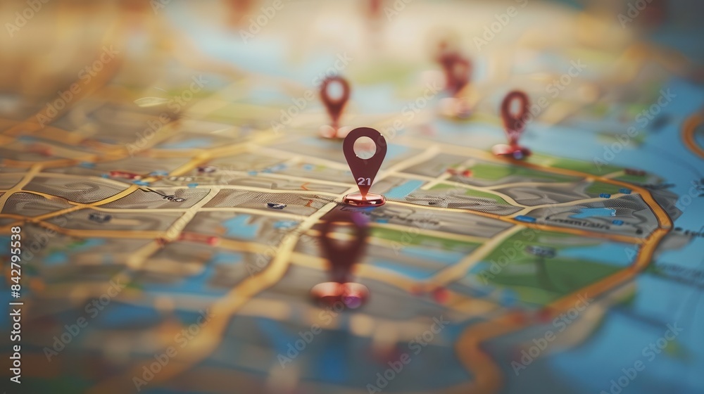 digital footprints on map indicating geolocation data tracking from mobile devices digital footprints on map indicating geolocation data tracking from mobile devices