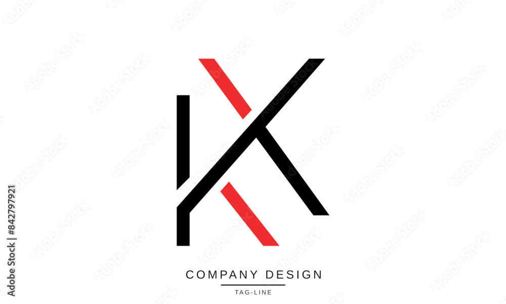 KX, XK Abstract Letters Logo Monogram Design Font Vector Initials KX, XK Abstract Letters Logo Monogram Design Font Vector Initials