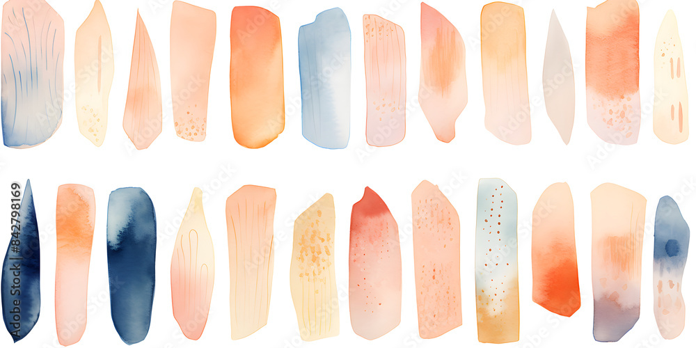 Abstract aquarelle stain spots on white background Abstract aquarelle stain spots on white background