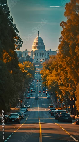 US Capitol Building in Washington DC 4K Video