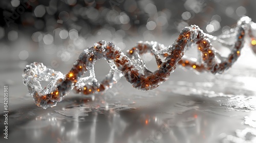 DNA Helix: Depict a DNA helix, isolated on a transparent background. 