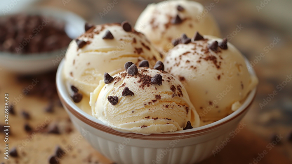 Homemade vanilla ice cream with chocolate and cookies in a bowl. Ice Cream Sundae Made with Scoops of Cookies and Cream Ice Cream, Whipped Cream and Cookies Homemade vanilla ice cream with chocolate and cookies in a bowl. Ice Cream Sundae Made with Scoops of Cookies and Cream Ice Cream, Whipped Cream and Cookies