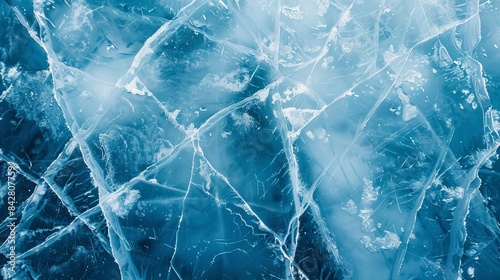 frozen blue ice rink surface with textured glacial patterns winter background photography photo