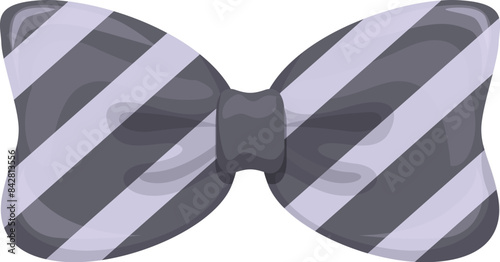 Stylish bow tie with a striped pattern, representing sophistication and attention to detail in fashion