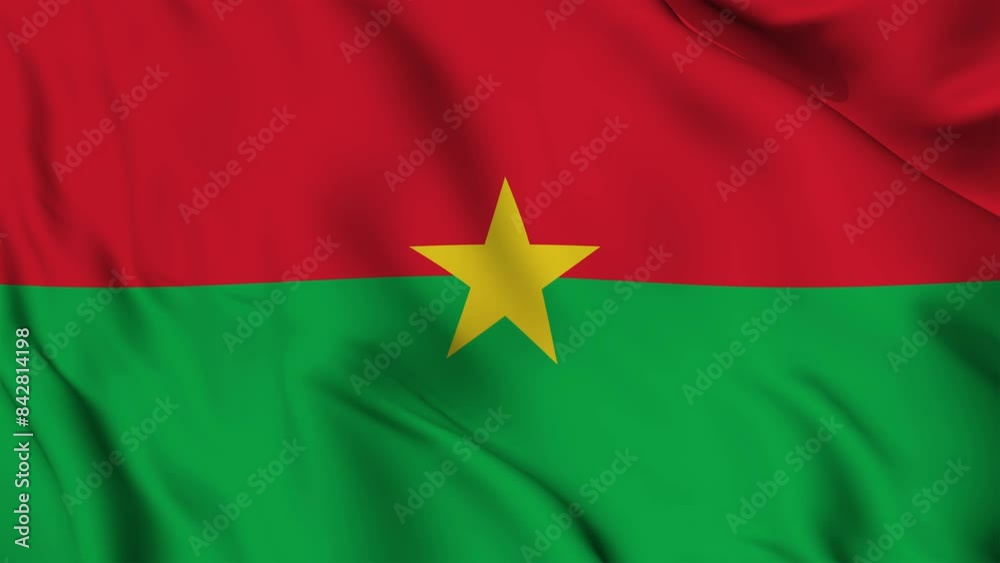 A beautiful view of the Burkina faso flag video. 3d flag-waving video. Burkina faso flag 4K resolution. A beautiful view of the Burkina faso flag video. 3d flag-waving video. Burkina faso flag 4K resolution.