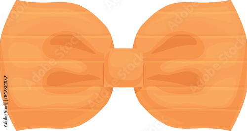 Orange striped bow tie is knotted and ready for a night out