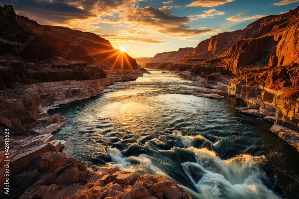 Fototapeta premium Hoover Dam in Las Vegas Wonder of Engineering., generative IA