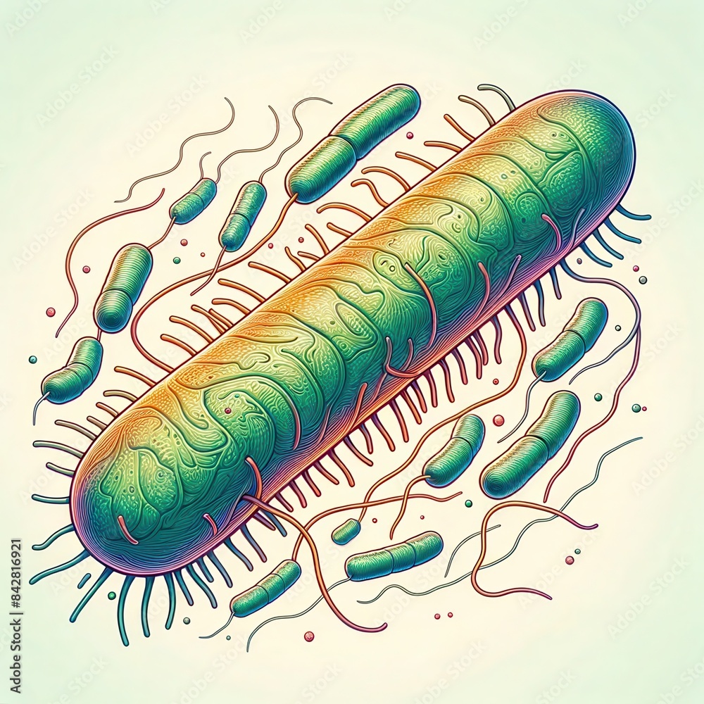 Microscopic views of Escherichia coli is a bacterium commonly found in ...