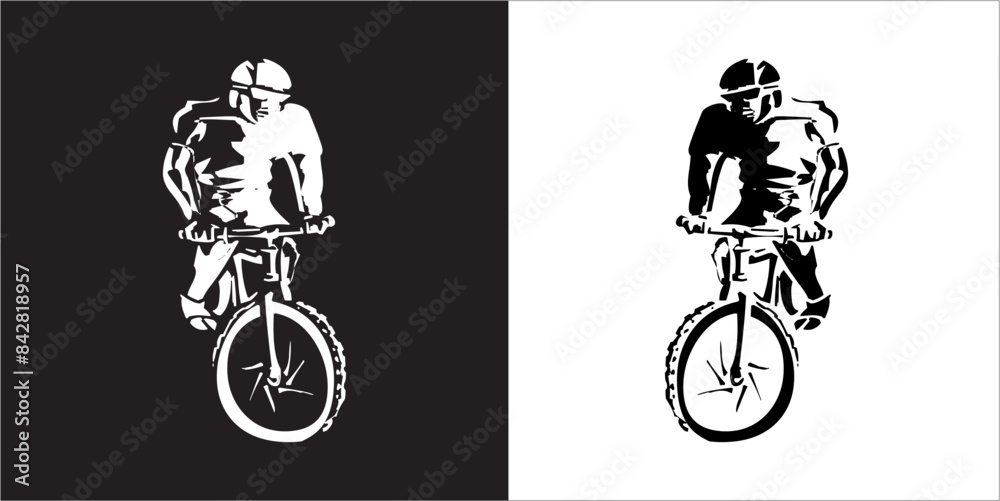 Fototapeta premium IIlustration Vector graphics of Cycling icon