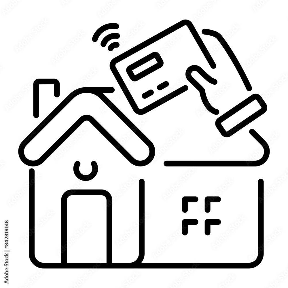 A well-designed linear icon of smart home A well-designed linear icon of smart home