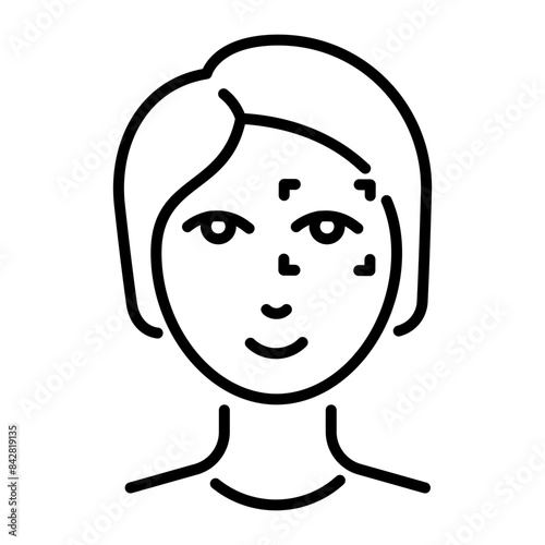 Download this linear icon of eye identification 