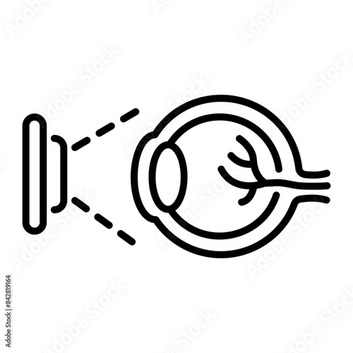 Download this linear icon of eye recognition 