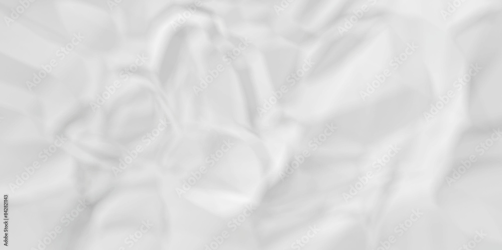 White fabric background. white crumpled paper background texture pattern overlay. wrinkled high resolution arts craft and Seamless white crumpled paper.	