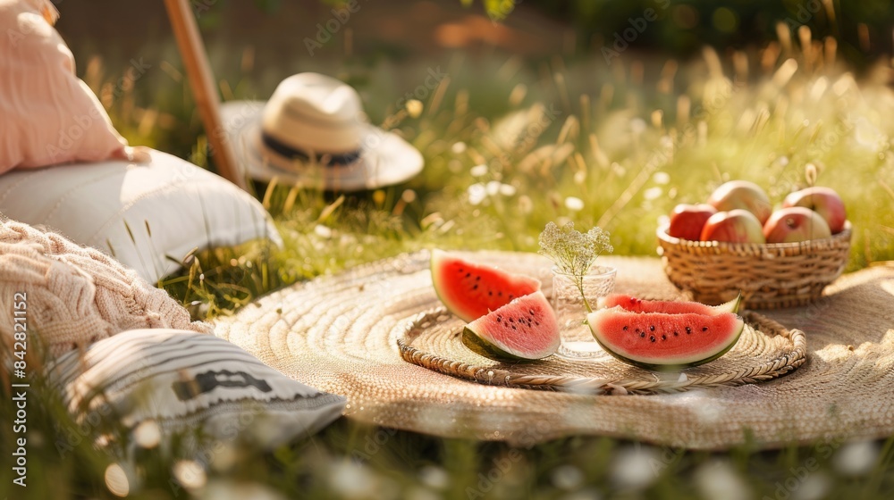 Sliced watermelon picnic Sliced watermelon picnic