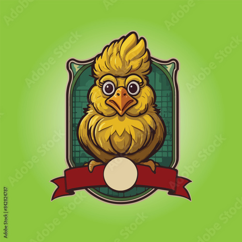 Hen logo design Royalty Free Vector