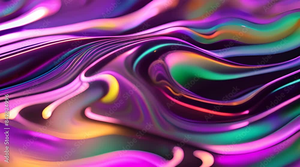 Futuristic Fluidity: Abstract Holographic Motion Futuristic Fluidity: Abstract Holographic Motion