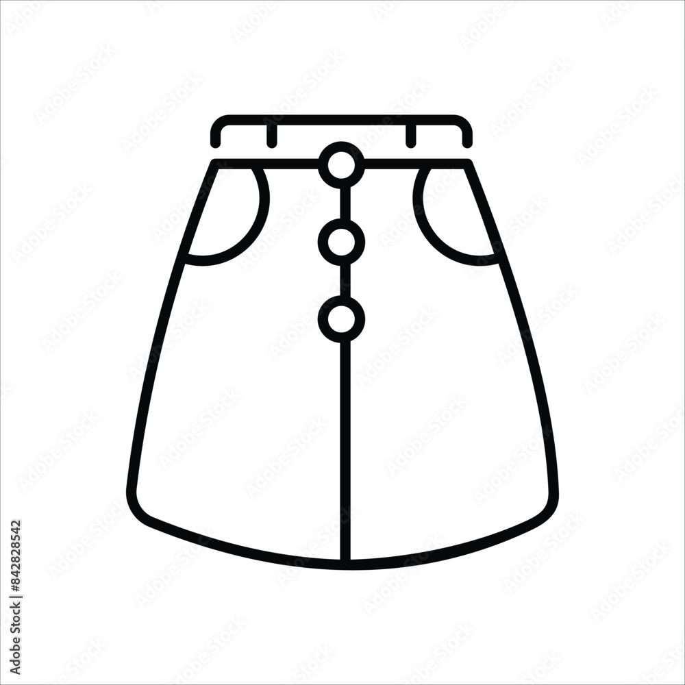 Skirt vector icon
