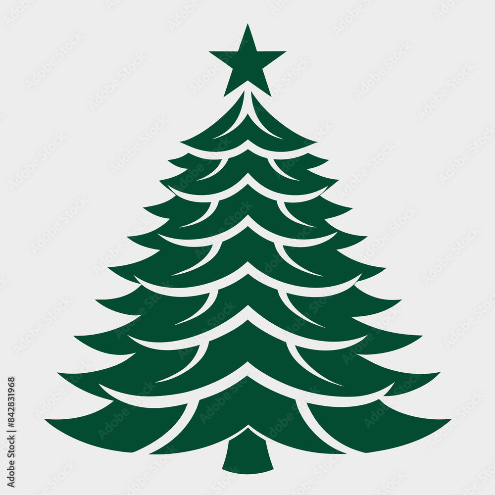 Green Christmas tree vector illustration Green Christmas tree vector illustration