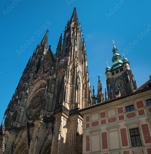Photos of Czech republic Prague. Elements of a Gothic cathedral in the histor...