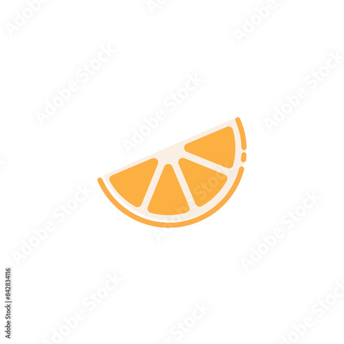 vector logo design line of fresh orange slices.