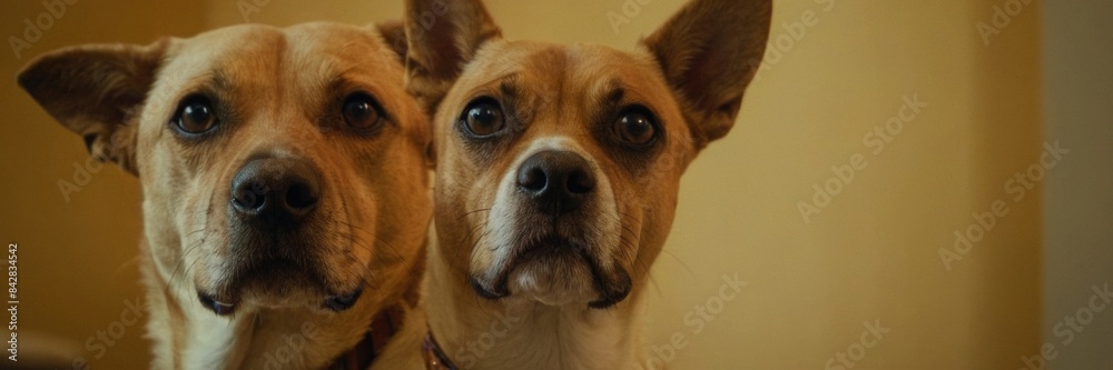 Dog's heartwarming gaze Dog's heartwarming gaze