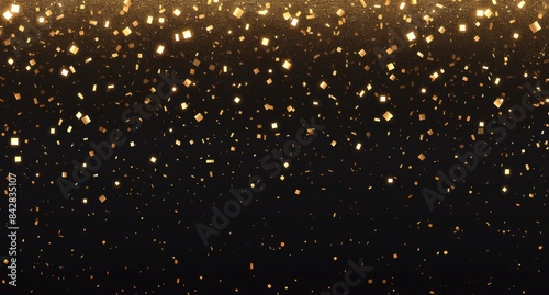 Golden Confetti Shower  Elegant Festive Atmosphere for Special Events