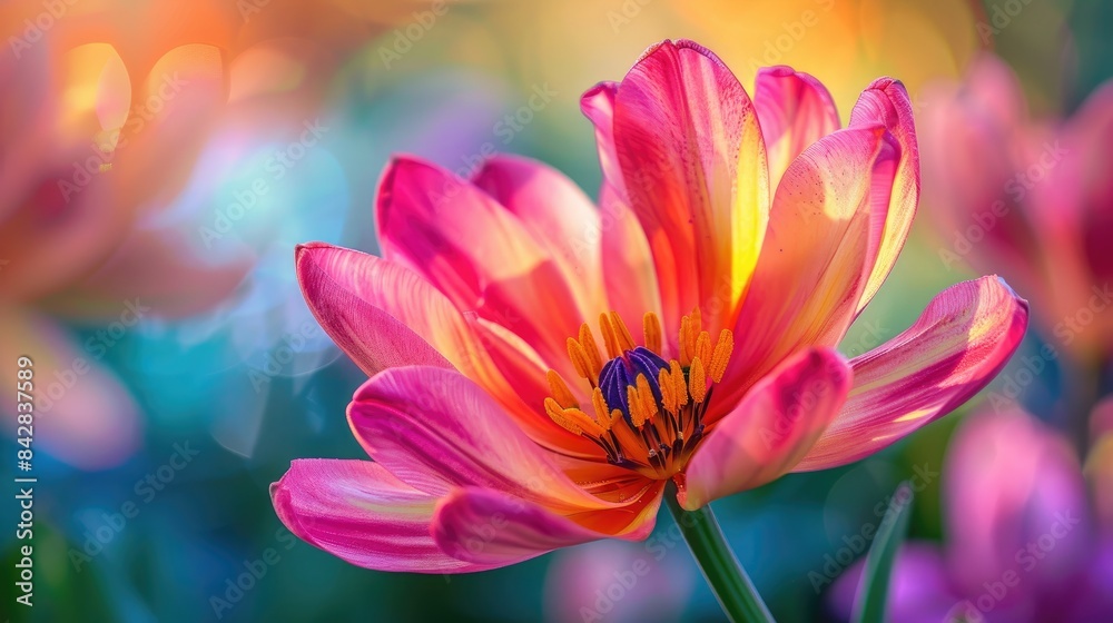 Close up of the beautiful vibrant spring flower in my garden