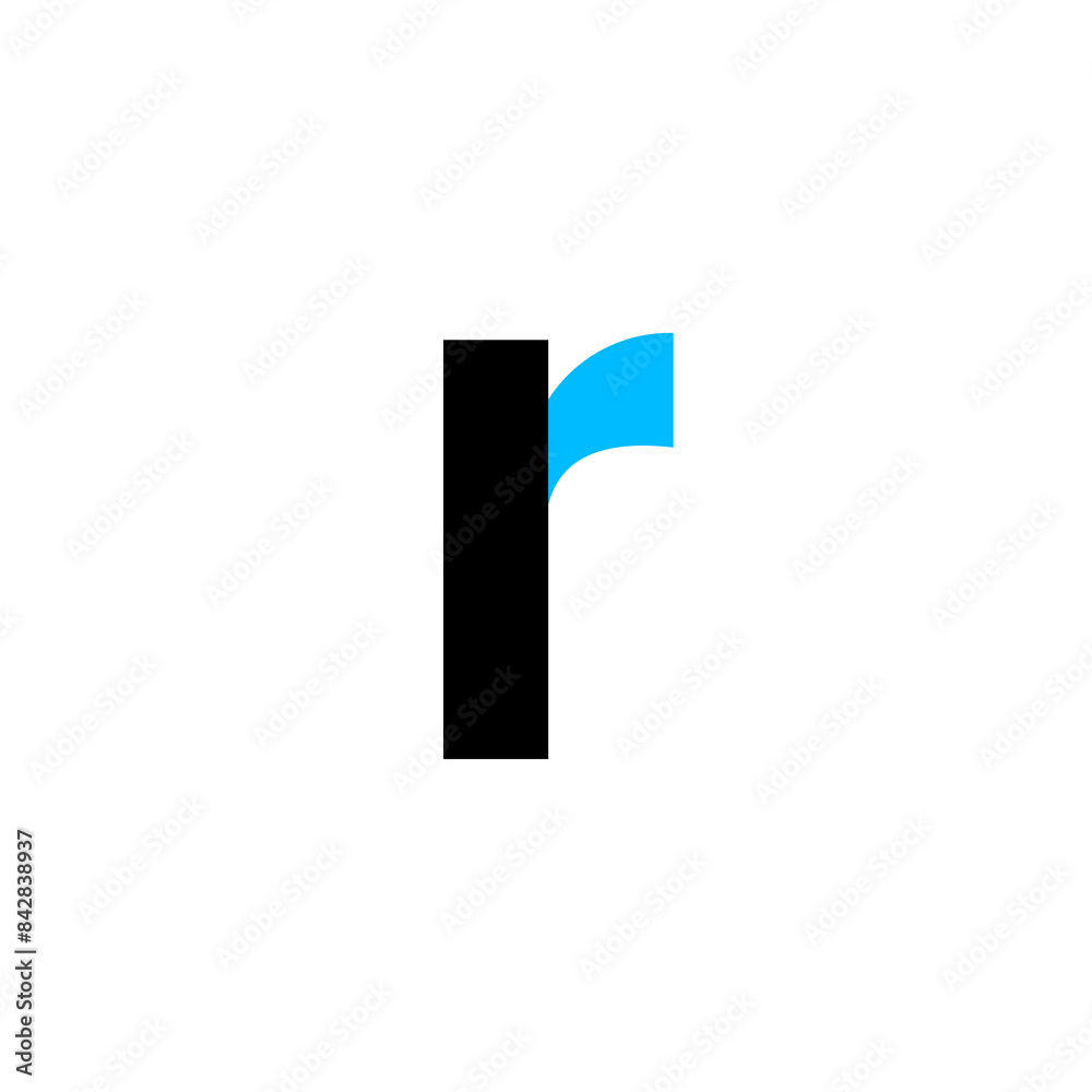 Lowercase letter R logo vector simple sign symbol icon minimal Lowercase letter R logo vector simple sign symbol icon minimal