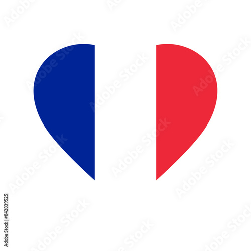 France flag in heart shape