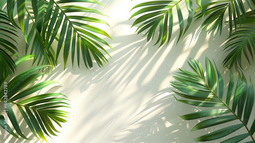 palm leaves on the beach palm leaves on the beach