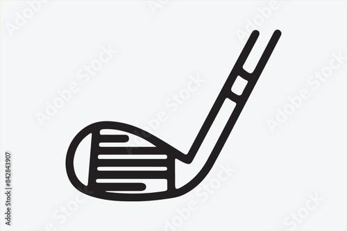 Golf ball icon vector and illustration art