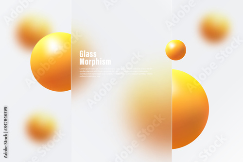 Landing page. Background glass morphism.