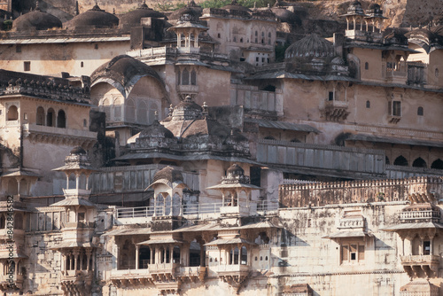 Medieval building Junagarh fort palace in Bikaner with ancient features, showcasing history photo