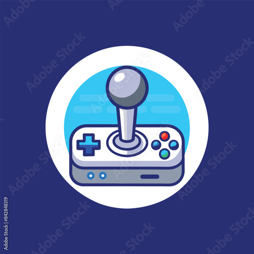 Joystick Game Cartoon Vector Icon Illustration.