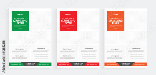 Business handout marketing flier design, new publication pamphlet layout with print vector graphic leaflet, flyer for advertising company report and seminar.