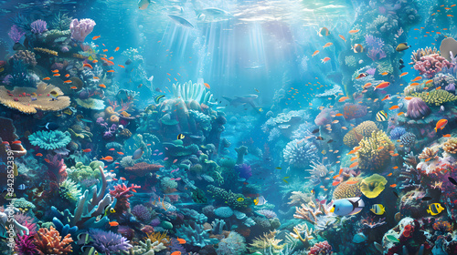 Wallpaper Mural Ocean's Jewel: Vibrant Coral Reef Life Torontodigital.ca