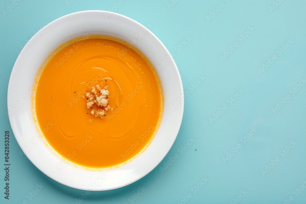 A Bowl of Golden Sunshine: Creamy Pumpkin Soup With Toasted Croutons A Bowl of Golden Sunshine: Creamy Pumpkin Soup With Toasted Croutons