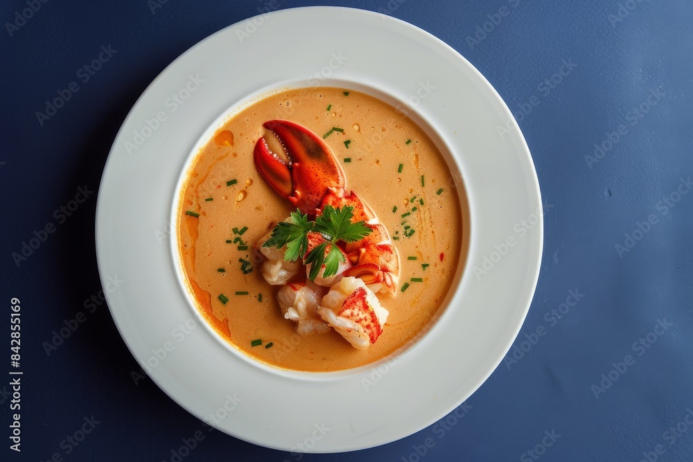 Creamy Lobster Bisque With Fresh Parsley and Chives Creamy Lobster Bisque With Fresh Parsley and Chives