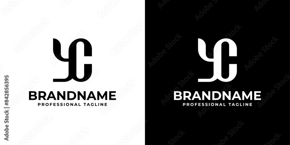 Letters YC Monogram Logo, suitable for any business with CY or YC initials Letters YC Monogram Logo, suitable for any business with CY or YC initials