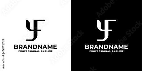 Letters YF Monogram Logo, suitable for any business with FY or YF initials photo
