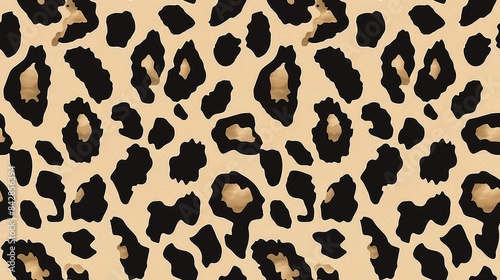 Leopard seamless pattern. Animal jaguar skin background. Repeat design for decor, fabric, textile