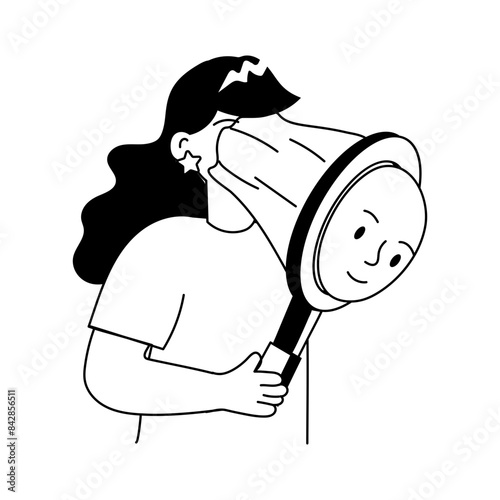 Get this doodle mini illustration of finding soul 
