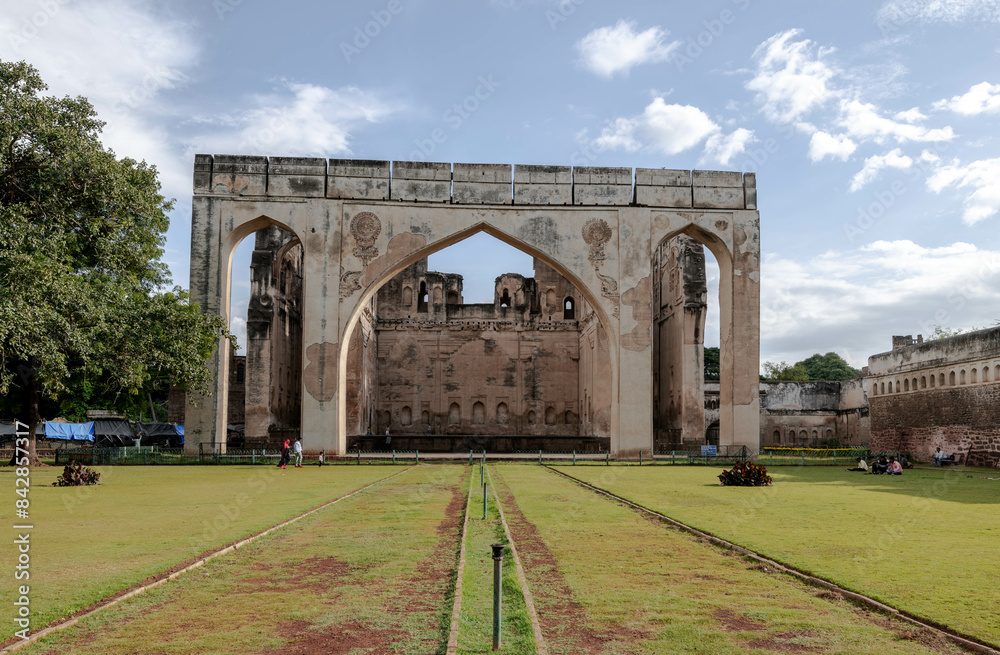 Fototapeta premium The Gagan Mahal or Heavenly Palace was built as a royal palace with a durbar hall. Bijapur. India.