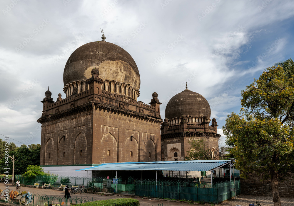 Fototapeta premium Jodh Gumbaz is a complex of two tombs located in Bijapur. Karnataka. India.
