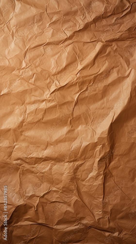 Fototapeta premium Brown crumpled paper texture