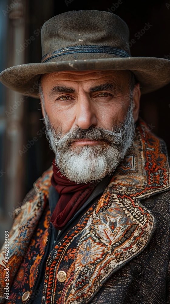 A man of distinct Georgian nationality, realistic photo