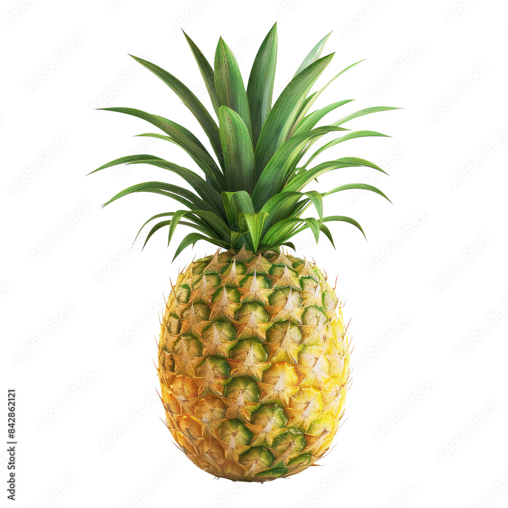 A pineapple isolated on a transparent background A pineapple isolated on a transparent background