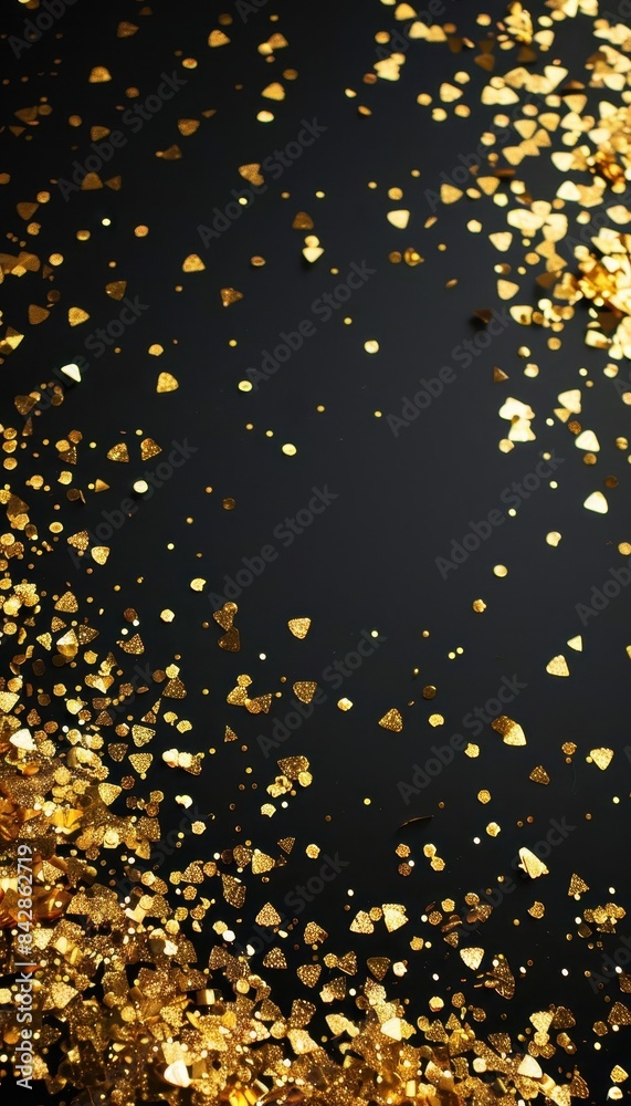 Frame of gold confetti Encircling the power of the vote Frame of gold confetti Encircling the power of the vote